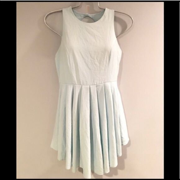 L'atiste TURQUOISE BABY BLUE RACERBACK ROMPER L - Picture 1 of 6